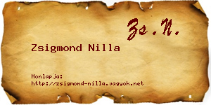 Zsigmond Nilla névjegykártya